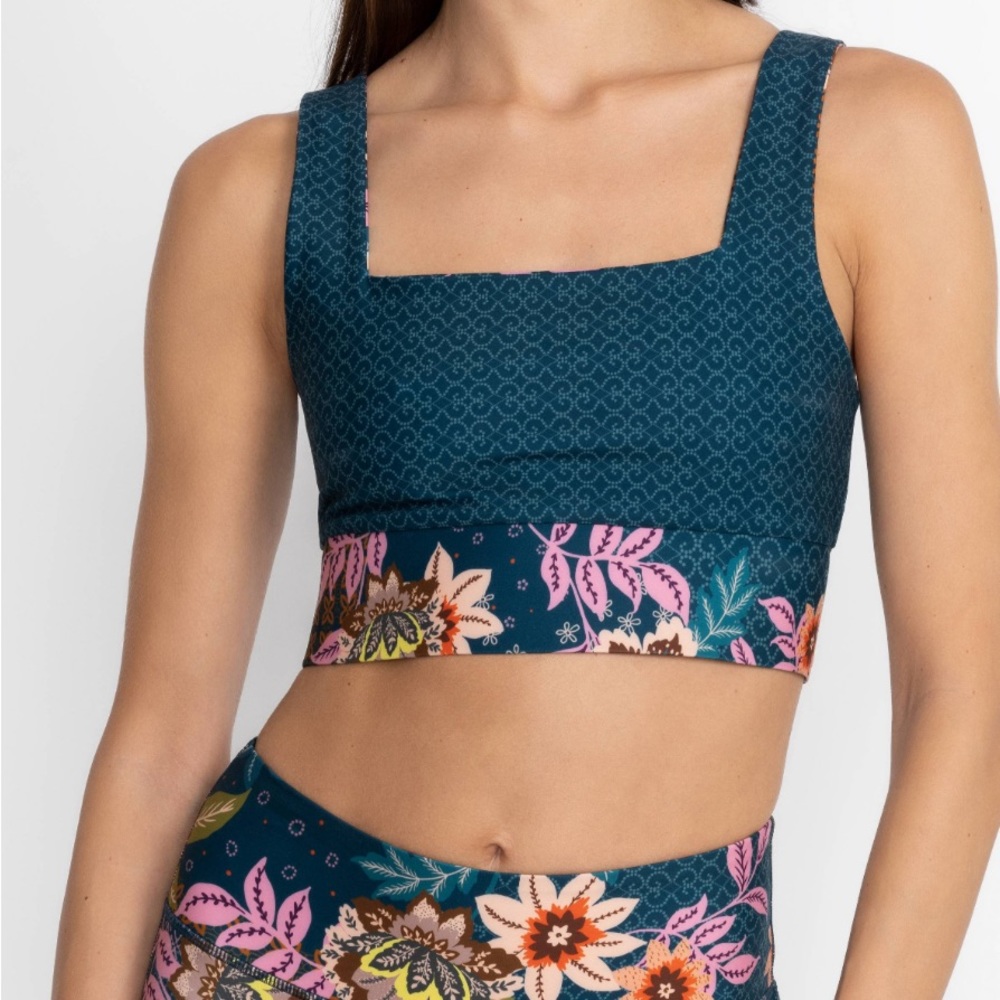 NWT Johnny Was JWLA Delfino Floral Reversible Sports Bra L- XLarge - Picture 6 of 8